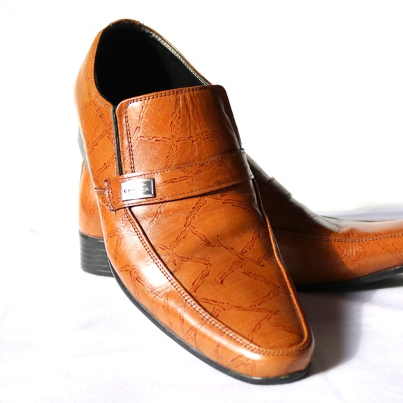 Vero Cuoio NIKE Collection Brown Leather Dress Shoes Loafers Slip On Mens Sz 40 - Picture 13 of 15